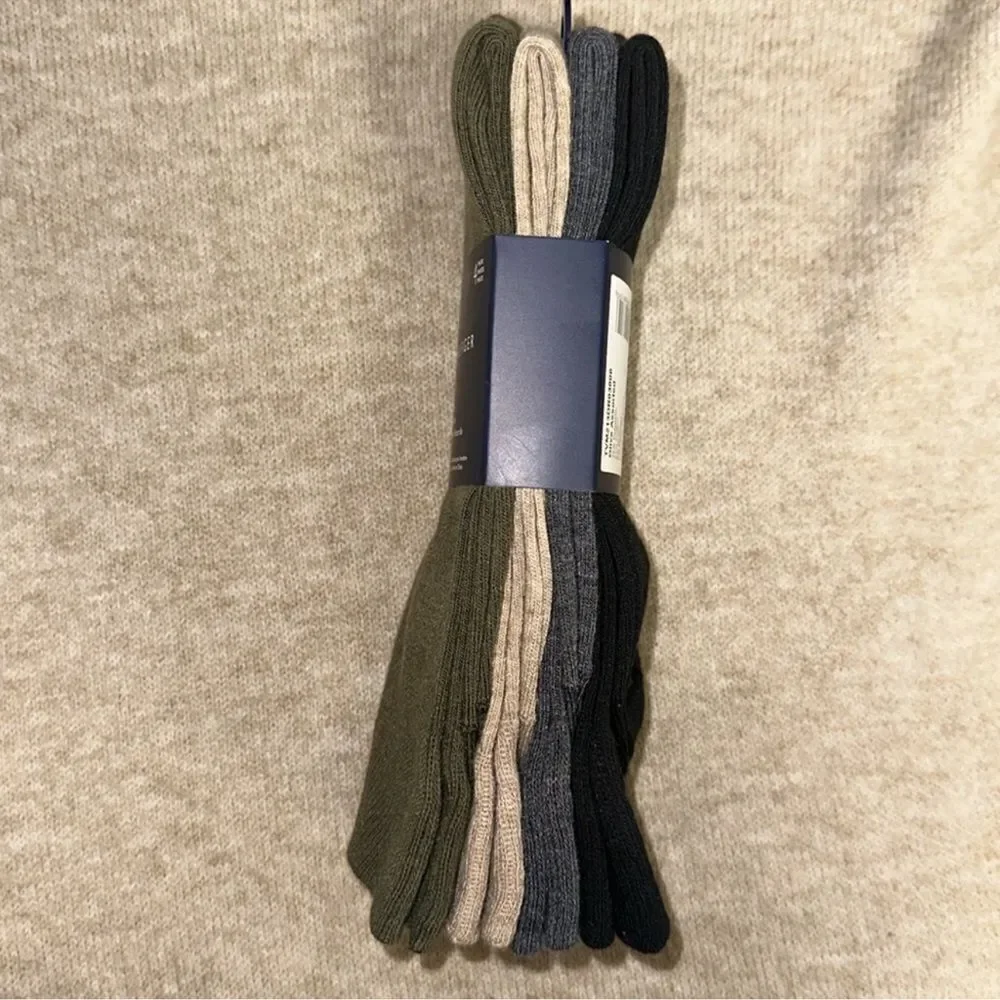 Tommy Hilfiger Shoe Size 7-12 4 Pack Men’s Dress Crew Cotton Blend Socks